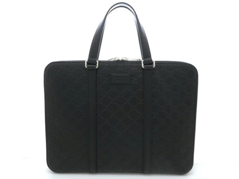 Gucci Business Bag Briefcase Gucci Guccissima Leather Black
